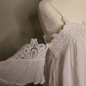 white off the shoulder top